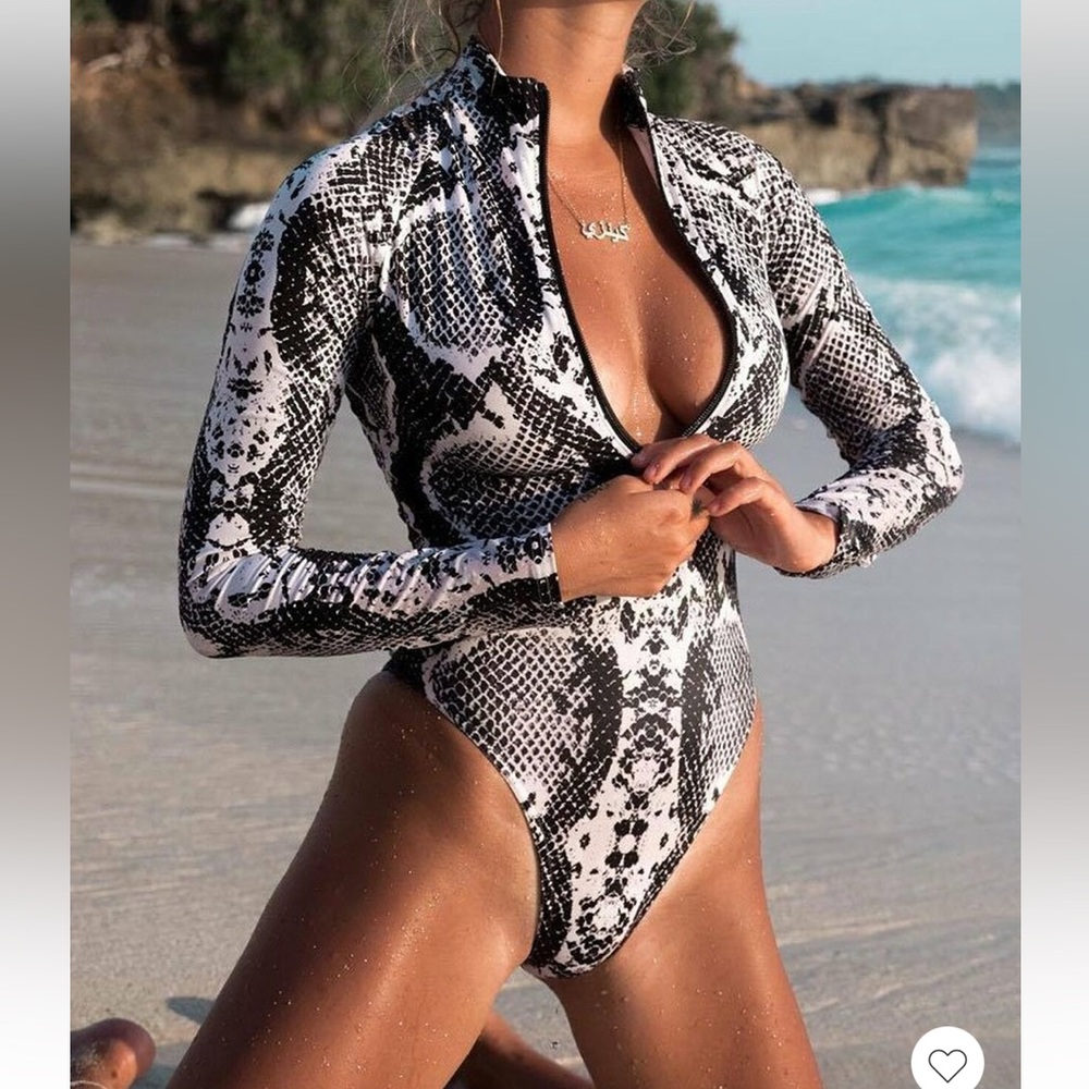Snake print scuba suit